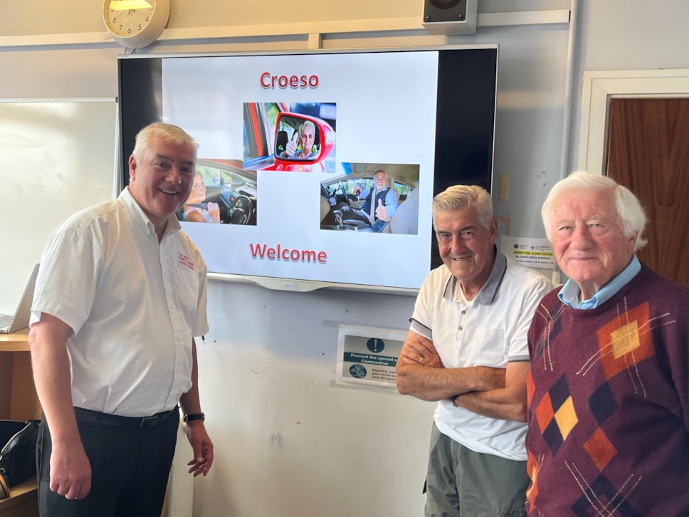 Mark Jempson ADI, with two participants of the most recent Mature Driver course.