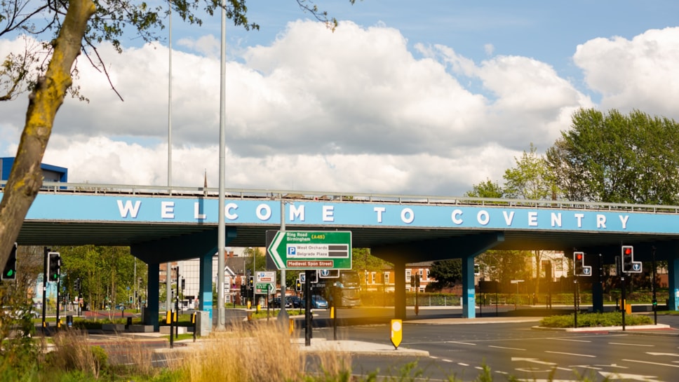 Welcome to Coventry sign