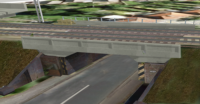 Long John Hill - new bridge with track 