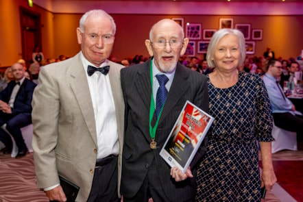 Mayor's award winner 2024 Donald Jones with his son Adrian Jones and his daughter Alice Jones.