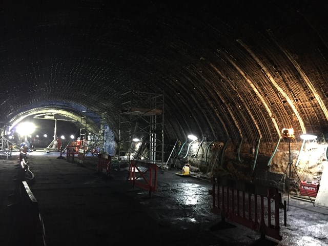 Work ongoing in the tunnel at Liverpool Central station
