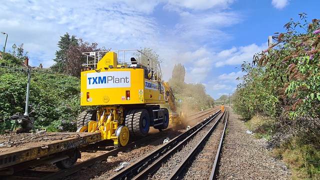 Track improvement work involved replacing rail sleepers: Track improvement work involved replacing rail sleepers