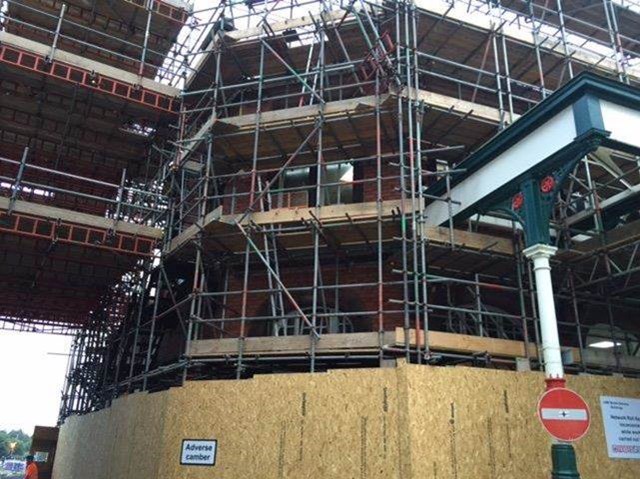 Wigan Wallgate complex scaffolding