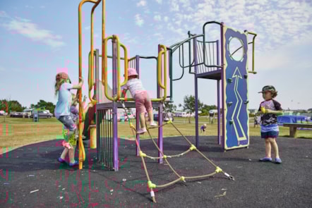 Outdoor play area at Thornwick Bay