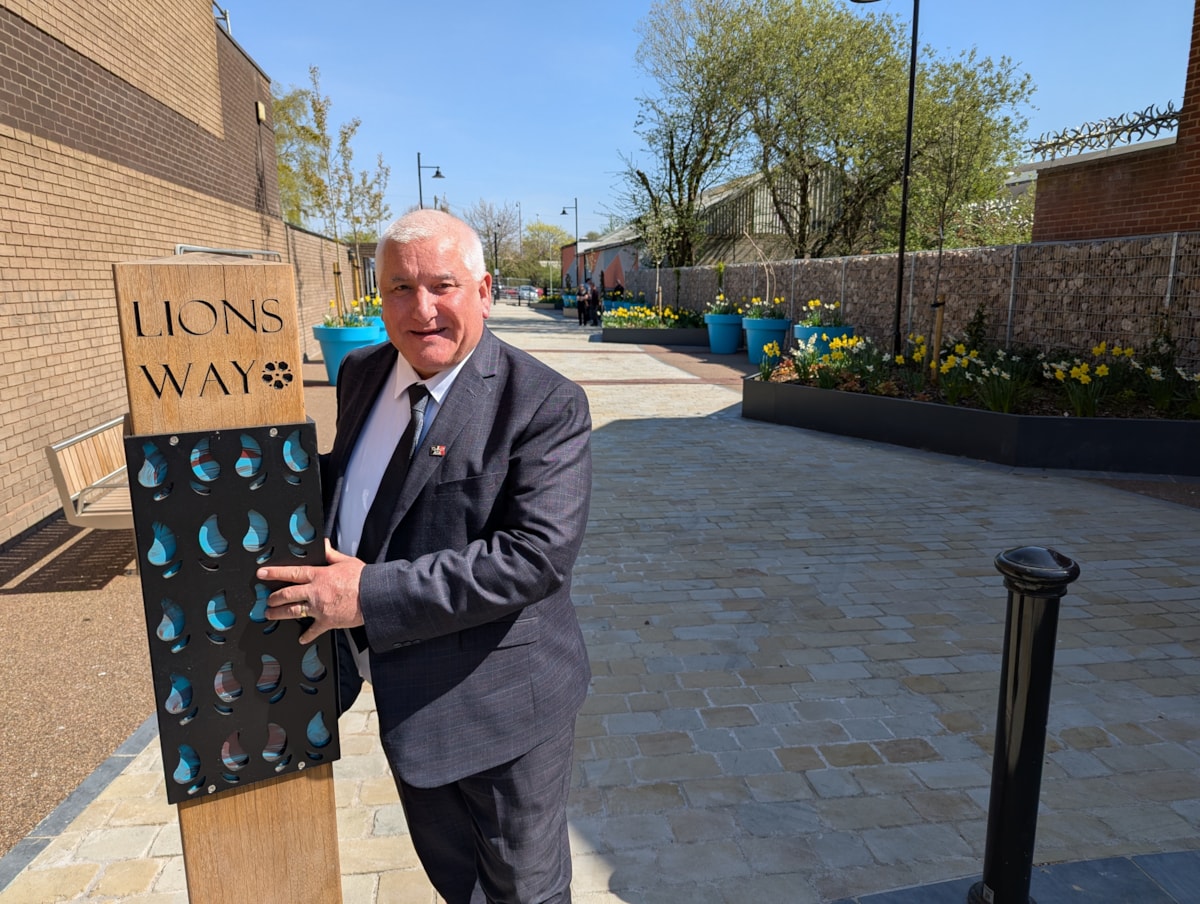 Cllr Patrick Harley at Lions Way in Brierley Hill