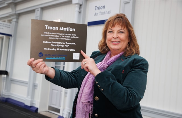 Transport Secretary marks restoration of Troon Station 13112024 (11): Transport Secretary marks restoration of Troon Station 13112024 (11)