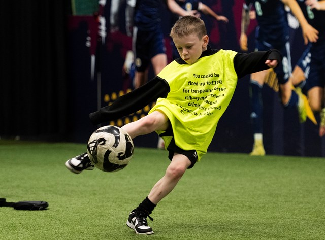 Network Rail and Scottish FA team up to tackle safety: Network Rail Scottish FA partnership 1