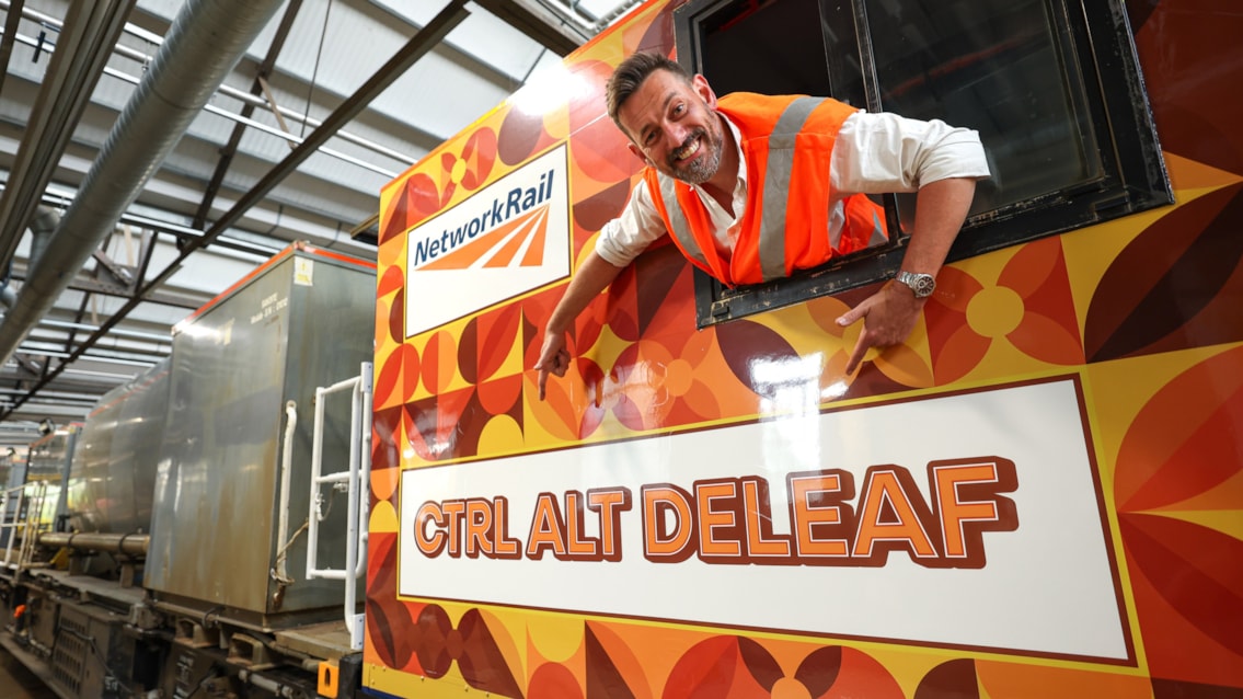 Leaf-busting trains ‘will travel 12 times around the planet’ this autumn: Tim Dunn on board Ctrl Alt Delete (Photo credit: Kieran Cleeves/PA Media Assignments)