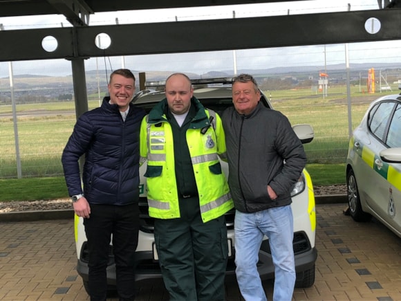 Father and son praise ambulance crew for swift response: Carl and Karl Zimmerman