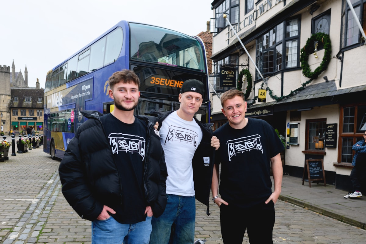 3SEVEN6 DJs, from left Harley 'CUB' Kingham, Charlie ‘CHAS23’ Chamberlain and Josh ‘DOUBLE VISION’ Herridge @JonCraig_Photos