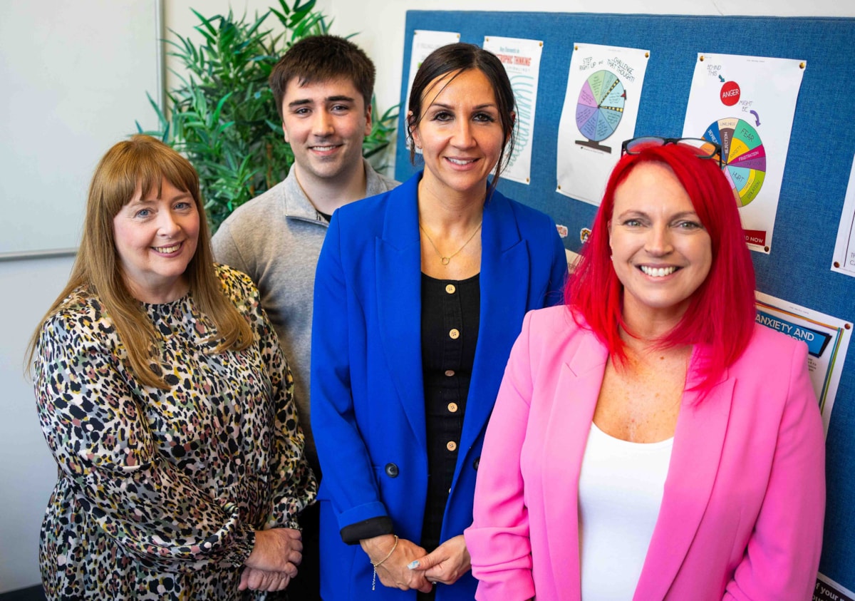 Cllr Cowan and Kerry Craig with Lee and Jolene from The Exchange