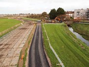 Horsey Cycleway Phase 3: Work ongoing on phase three of the Horsey Cycleway north of Birch Road