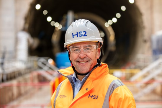 New HS2 CEO Mark Wild at HS2's Old Oak Common station box: New HS2 CEO Mark Wild at HS2's Old Oak Common station box