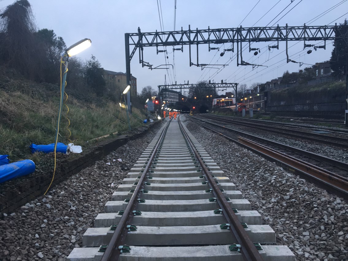 Track renewal at Kensal Green on the West Coast main line