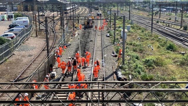 London Euston returns to full service following major track renewals: Willesden track renewals (5)