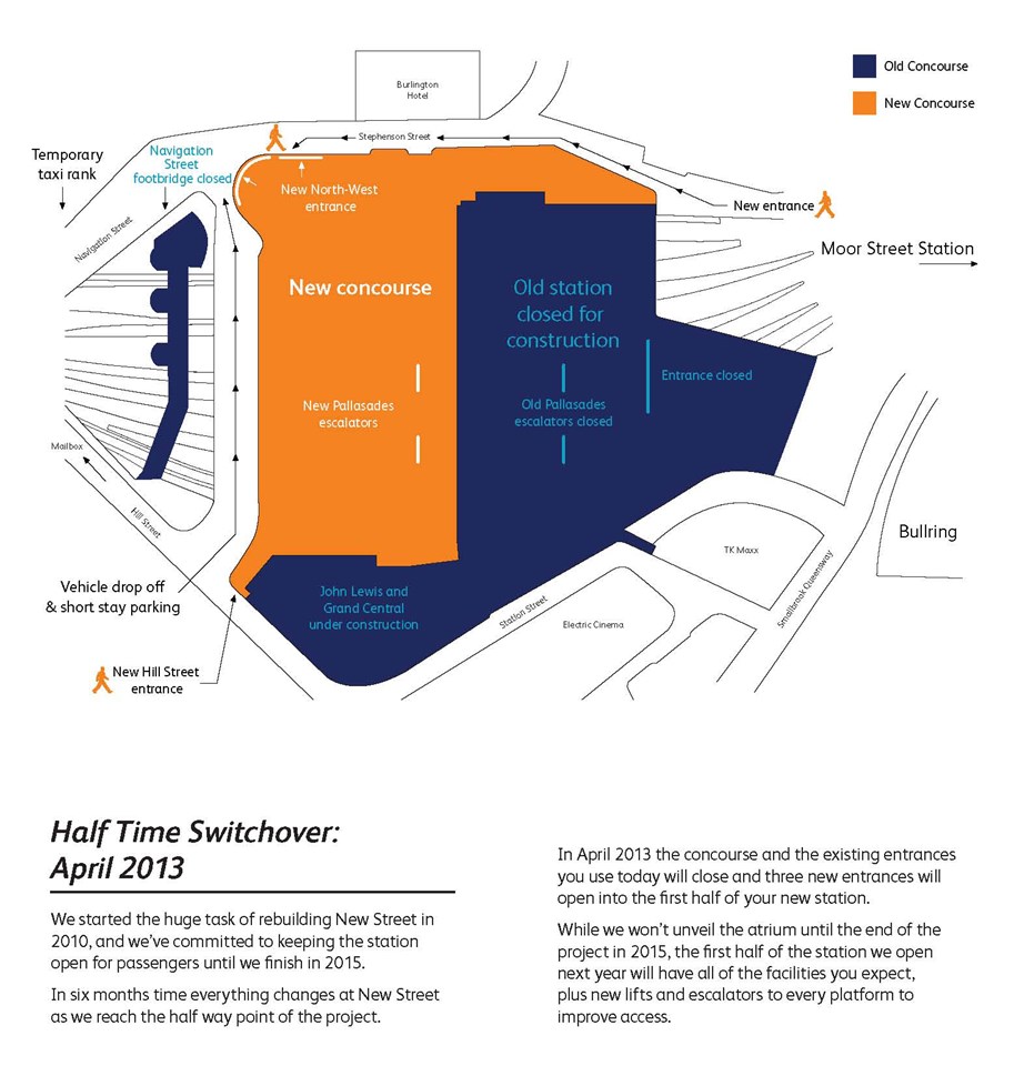 Passenger leaflet page 2: Passenger leaflet for 6 month countdown to concourse switch over