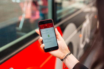 Our new apps show how much CO2 a passenger has saved by using the bus.