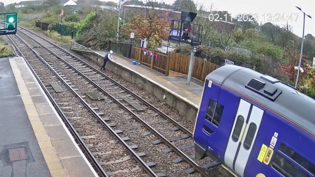CCTV released to prevent trespass in Yorkshire and the North East: Trespasser on the railway line at Seaham, Network Rail