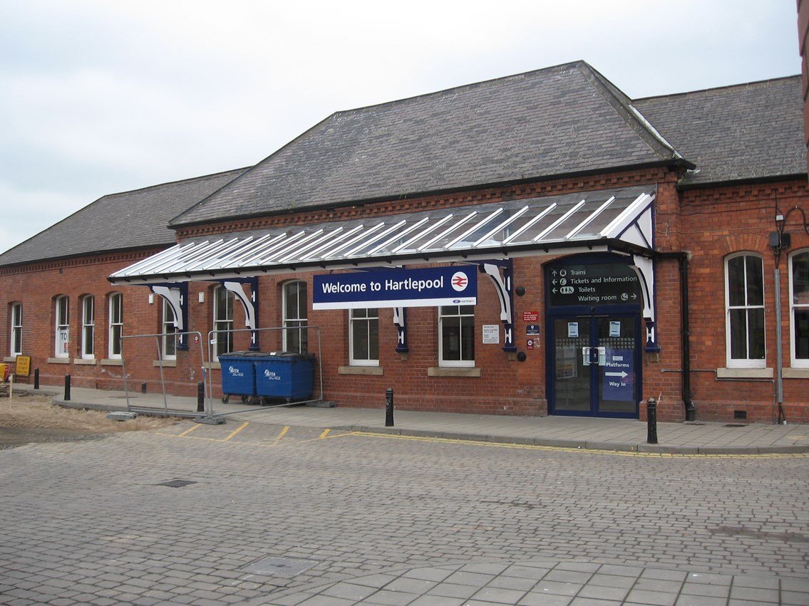Entrance to Hartlepool station: Hartlepool station