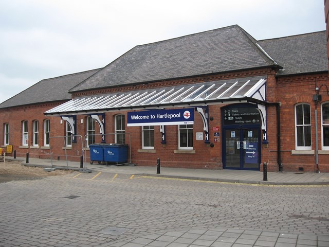 HARTLEPOOL STATION IN SHIP-SHAPE FOR TALL SHIP EVENT: Entrance to Hartlepool station