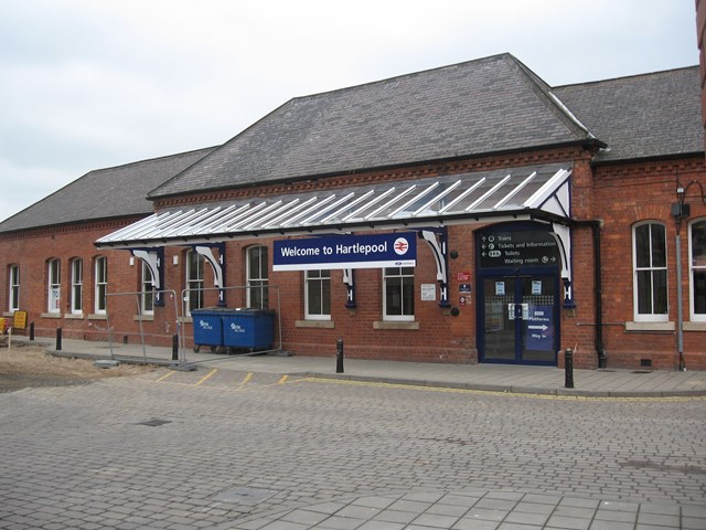 Entrance to Hartlepool station
