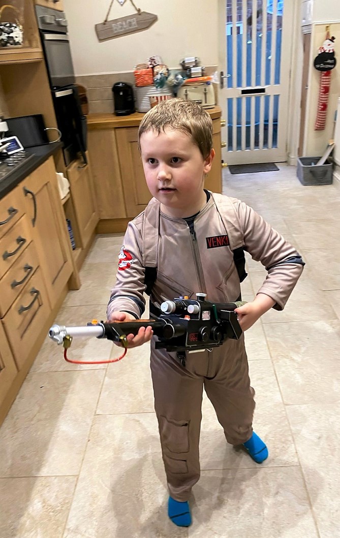 George is strapping on his proton pack and hunting down ghouls in an action-packed day, thanks to Leeds Libraries and the charity Make-A-Wish.