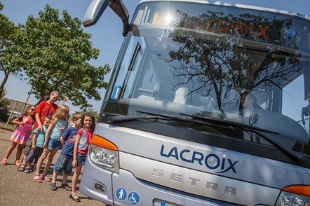 Buses operated by Lacroix & Savac, which has partnered with the UK's Go-Ahead Group, in the Ile de France region of France.