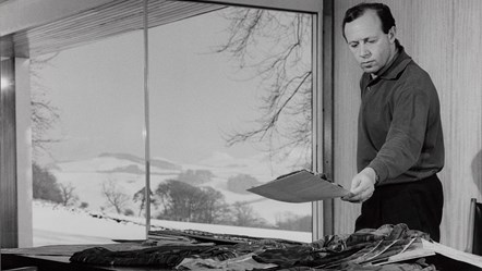 Detail, Bernat Klein at High Sunderland in the Scottish Borders, 1963 - 1964. © Bernat Klein Behr Photography; Image © National Museums Scotland