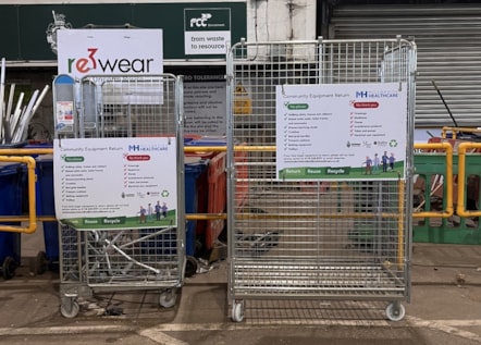 Recycling point at re3 for home help aids