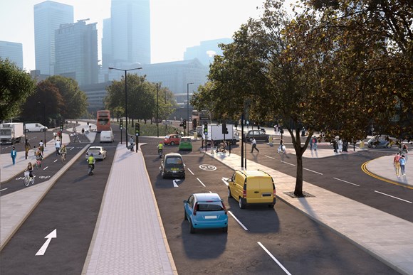 TfL Image - West India Dock Road