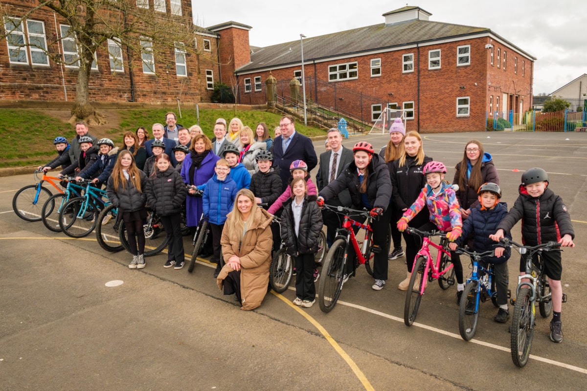 Bikeability training at Darvel Primary