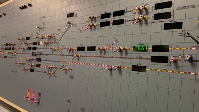 Close up of new signal panel at Carlisle signal box: Close up of new signal panel at Carlisle signal box