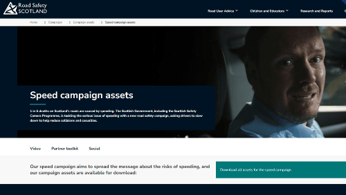 Campaign Resources - Speed Campaign - Road Safety Scotland