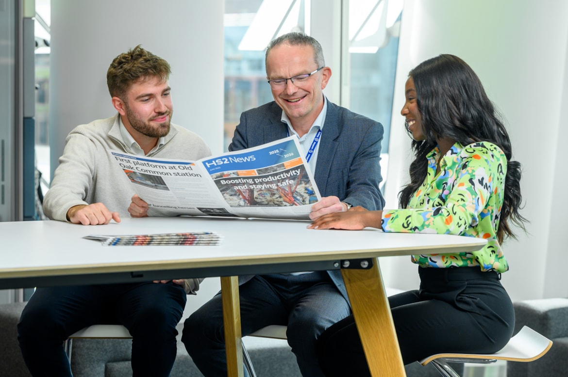 HS2 invests in young people’s future careers: HS2's Deputy CEO Alan Foster welcomes new graduates Ben Norton and Taiwo Omitoyin