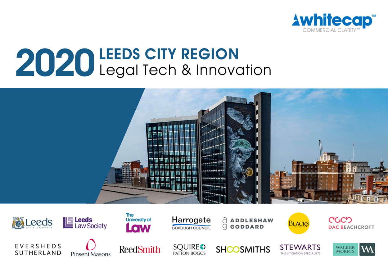 Legal Tech Report Cover: Leeds City Region can become a major hub for Legal Tech & Innovation, says new report by Whitecap Consulting.