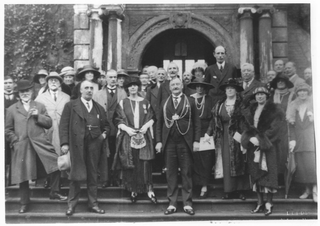 Temple Newsam centenary: Dignitaries gather for the 1922 ceremony to handover Temple Newsam House to Leeds Corporation.