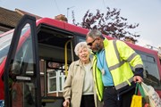 TfL Image - Dial a Ride driver assists a customer 1: TfL Image - Dial a Ride driver assists a customer 1