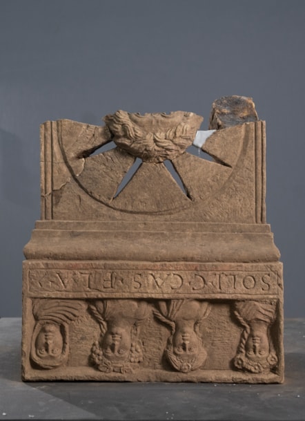 A fragment of Roman altar pre conservation. Photo © Phil Wilkinson (2)