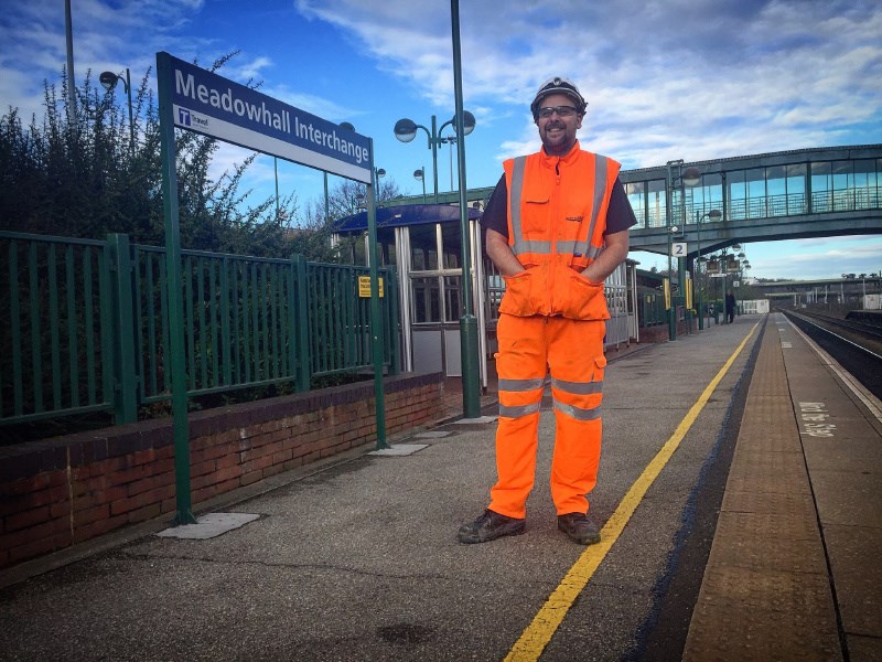 Jamie Morgan, a mobile operations manager for Network Rail.