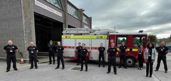 Devon and Somerset on-call firefighters make history: on-call apprentices at End Point Assessment event April 2021