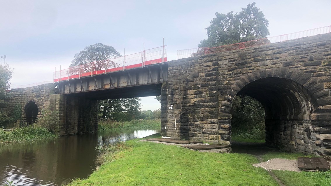 Five-day railway closure for bridge overhaul between Southport and Wigan in one month: The bridge over the Leeds Liverpool Canal at Burscough