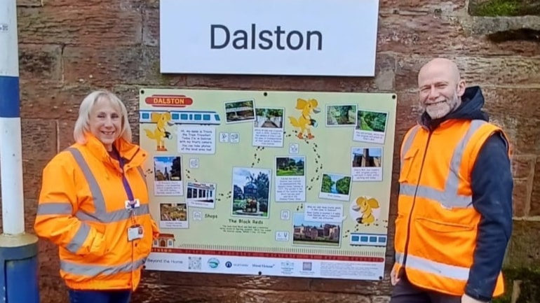 Makaton information panels installed at Cumbria stations to help people with disabilities explore the region
