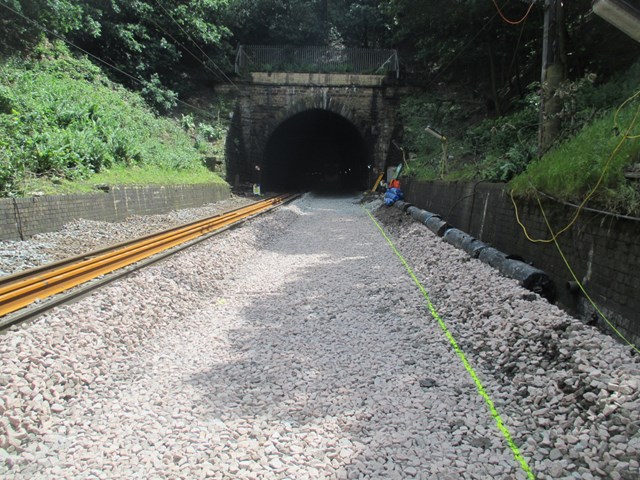 Track work at Ardsley Tunnel