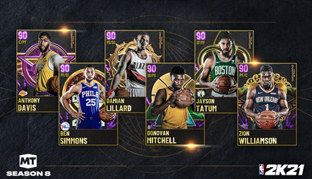 NBA 2K21 SEASON 8 BIG 6 CARDS