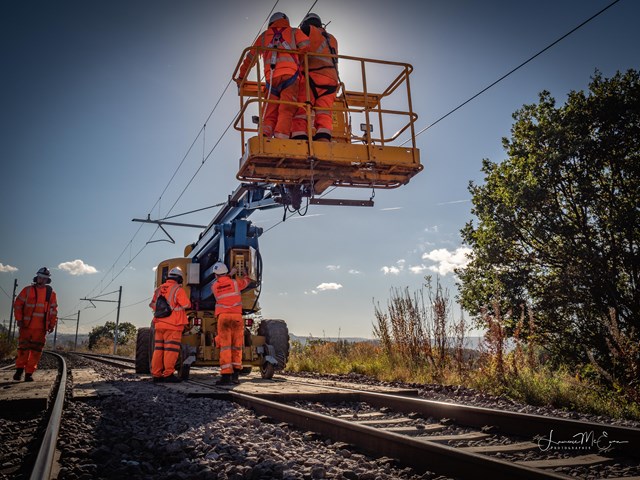 Stirling-Dunblane-Alloa electrification goes live: PA150014-2