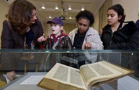 More than 1000 people came to the Library at George IV Bridge to view the Gutenberg Bible when it went on display for one day only at the end of 2018.
