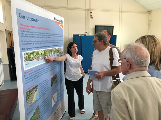 Extra consultation event added as Network Rail shares updated plans to protect vital railway artery to the south west: Parsons Tunnel to Teignmouth Torquay consultation event July 2019