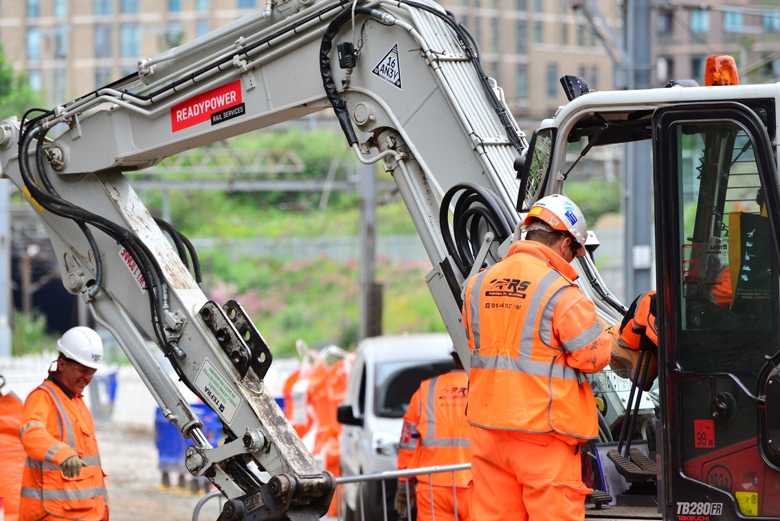 work taking place behind the scenes at King's Cross