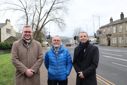 From left, Councillors Scott Smith, Nick Harris and Aidy Riggott visited the first site