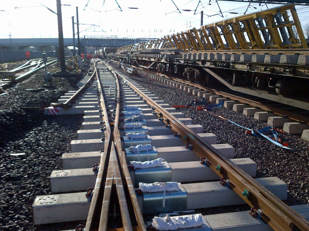 New track and points at Doncaster previously installed, Network Rail